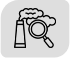 Rauch und Lupe Symbol